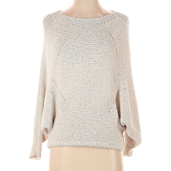 Debut Cream V-Neck Sweater with Textured Knit - Picture 1 of 6